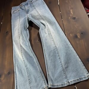 Habitual Girl Jeans Girls 10 Low Rise Flare Light Denim‎ Boho Hippie Western